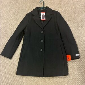 DKNY Women's Elegant Black wool coat  size M
